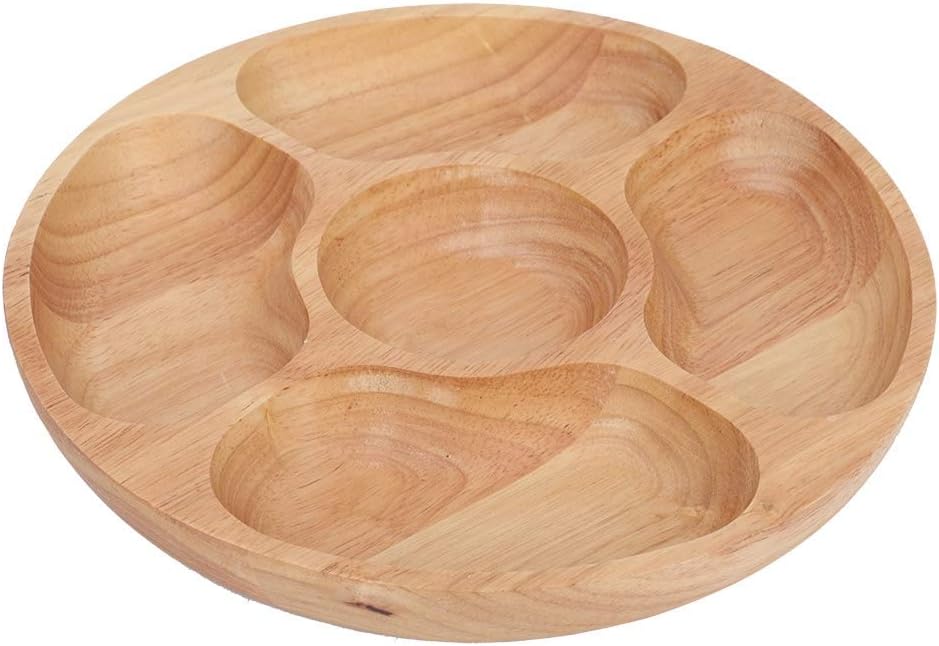 Bandeja de 5 secciones, plato  - Food Snacks Chips reseña y precio