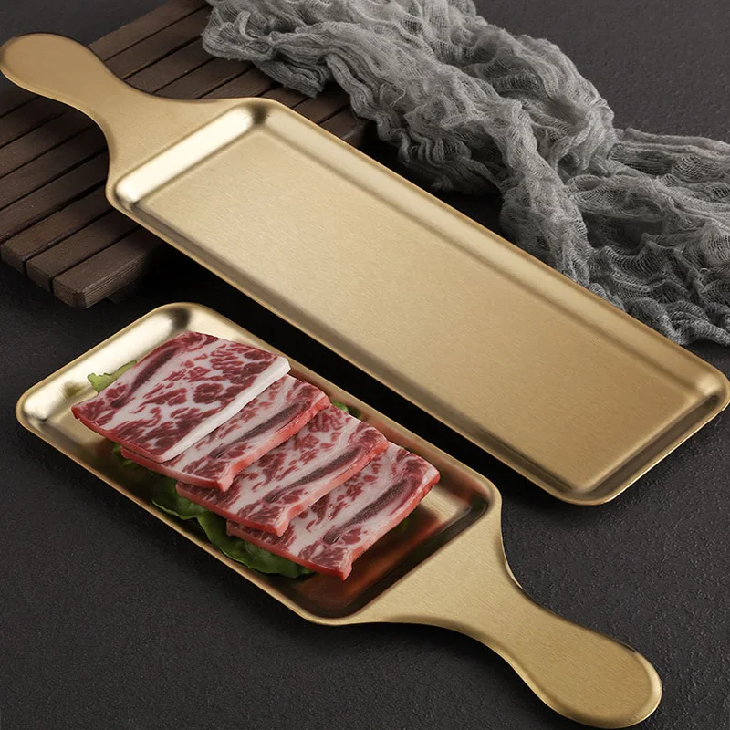 Plato rectangular de acero ino - Korean Food Snacks reseña y precio