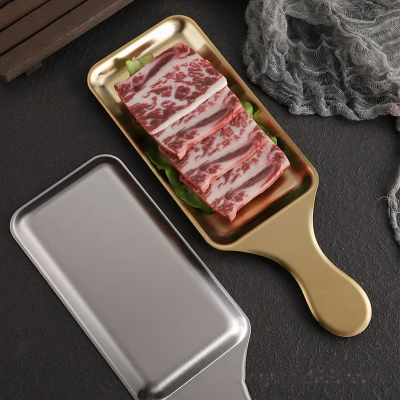 Plato rectangular de acero ino - Korean Food Snacks reseña y precio